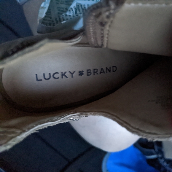 Lucky brand peep toe bootie heeled sandal size 8 - Picture 4 of 6